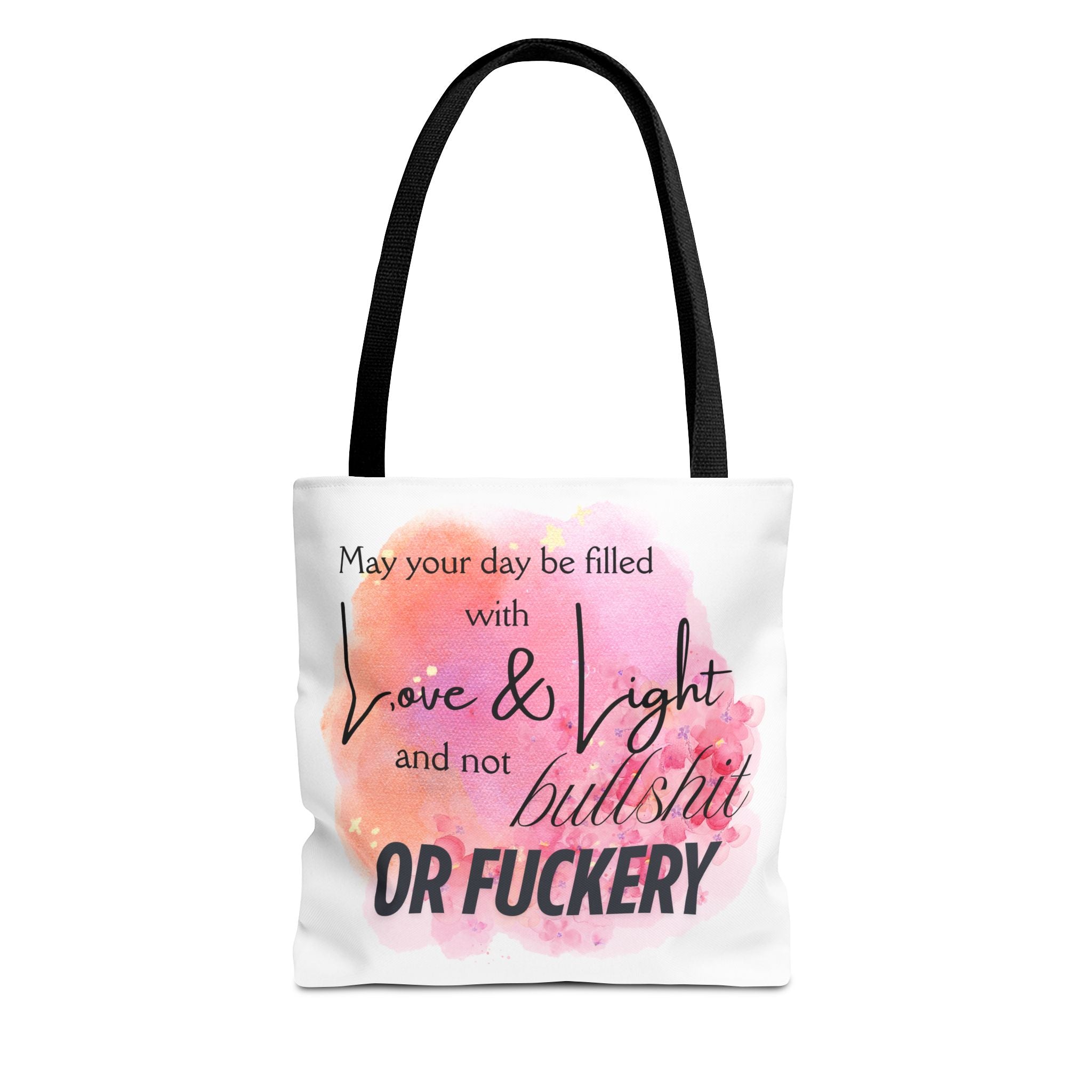 Love, Light, Not Bullshit or Fuckery Book Tote | Colorful Eco-Friendly Bag for Books, Shopping & Everyday Magic