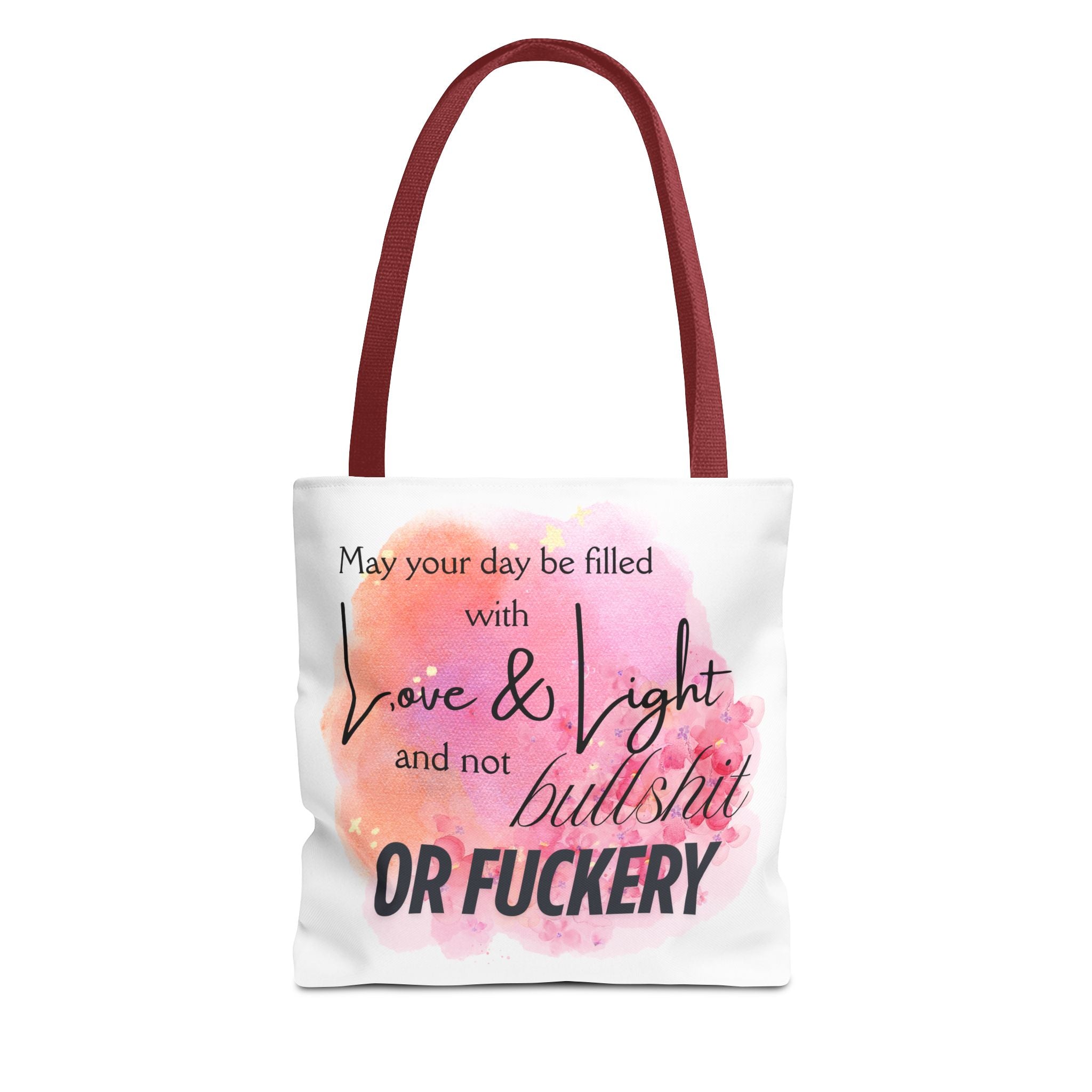 Love, Light, Not Bullshit or Fuckery Book Tote | Colorful Eco-Friendly Bag for Books, Shopping & Everyday Magic